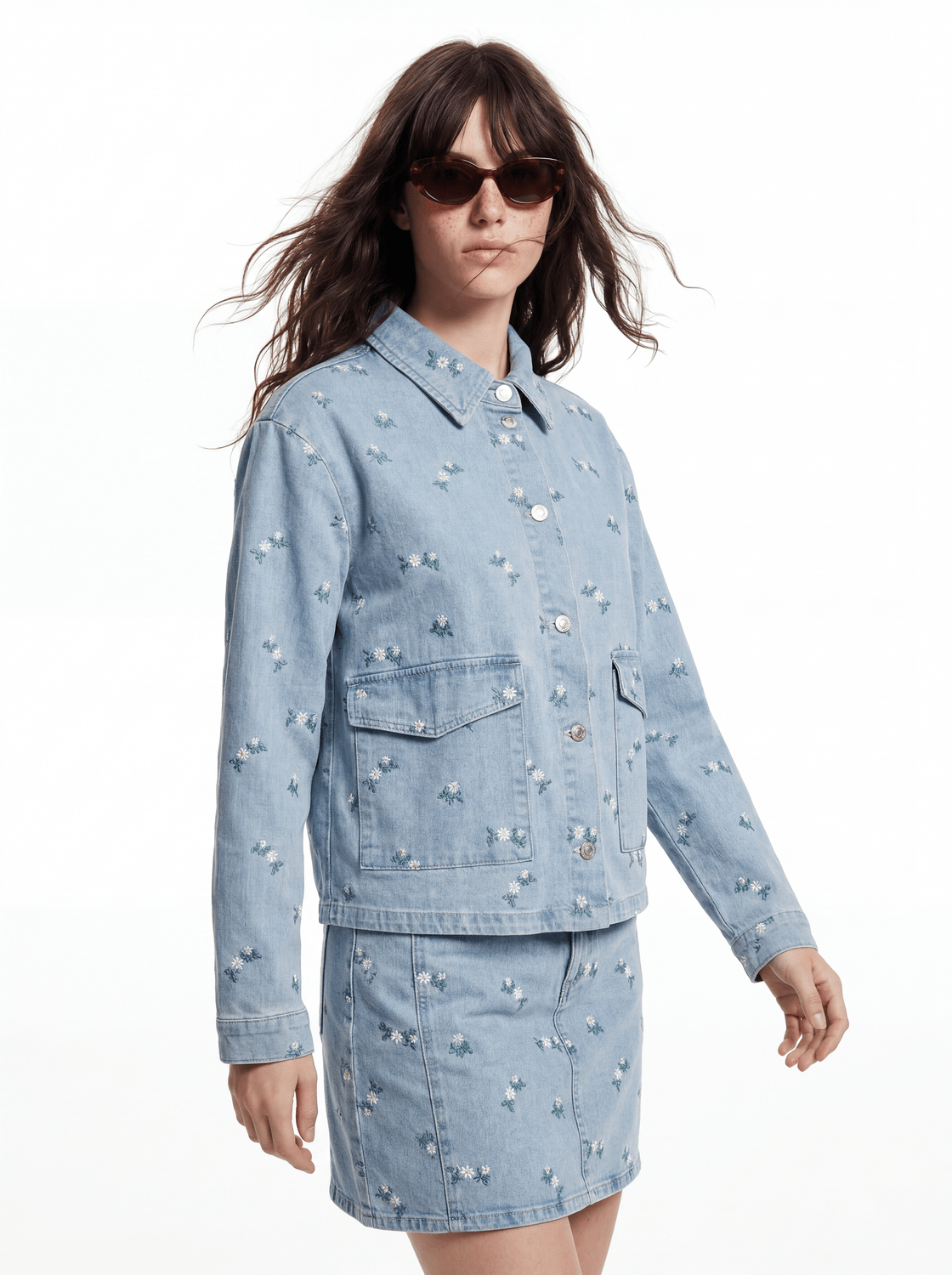 PCFLORA Denim Shirt - Light Blue Denim - VERO MODA & VILA Bergvik